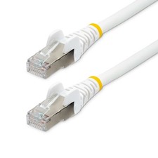 Image of StarTech.com 10m CAT6a Ethernet Cable - White - Low Smoke Zero Halogen LSZH - 10