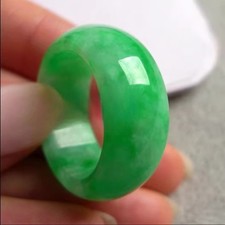 1Pc Exquisite Retro Green Jade Ring Jewelry R...