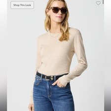 J.Crew Cotton Teddie sweater Heather Light Khaki S