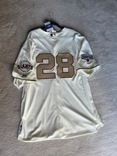 BUSTER POSEY 2014 SF GIANTS AUTHENTIC WORLD SERIES CHAMPIONS GOLD JERSEY Size 60