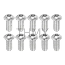 5/16-18x5/8" Button Head Socket Cap Screws 304 Stainless Steel 18-8, 10Pcs