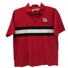 Dale Earnhardt Jr. 8 Budweiser Men's Red Embroidered Polo Large