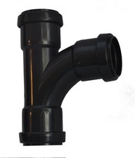 Pushfit 32mm Waste Pipe 90 Degree Tee - Black - PACK OF 5 - FREE 1 Day Delivery