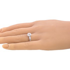 VINTAGE SOLID 14K WHITE GOLD NATURAL DIAMOND ENGAGEMENT RING SIZE 6.25 #7827 — photo 5