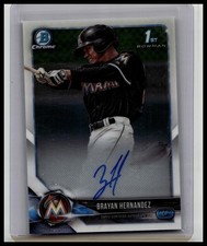 2018 Bowman Chrome #CPA-BHE Brayan Hernandez Prospects Autographs