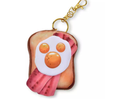 Disney store japan Toast fried egg bacon Plush Keychain MICKEY'S BAKERY