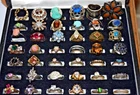 Vintage Estate Costume Jewelry LOT 42 RINGS ALL Wearable Some Marked