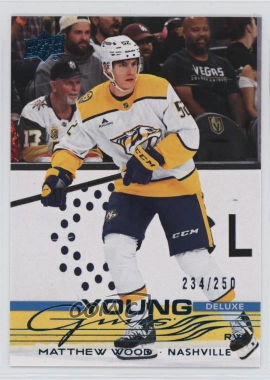 2025-26 Upper Deck Series 1 Young Guns Deluxe 234/250 Matthew Wood #228 1ee0