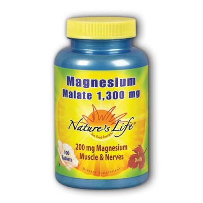 Magnesium Malate 100 tabs 1300 mg by Nature's Life