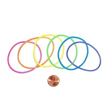 Retro 80's Neon Jelly Bracelets Bag of 125 Asstd Color Stretchy Plastic Bangles