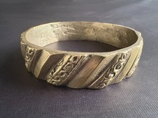 Antique Handmade Bronze Bracelet Old Berber Moroccan Bangle Tribal Ethnic Cuff