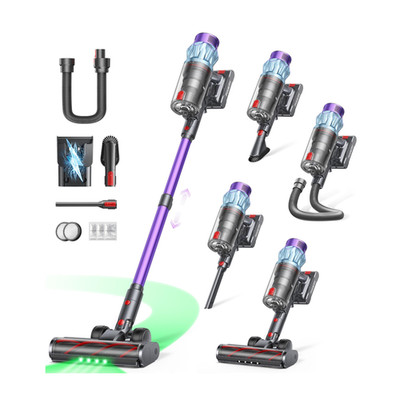 Powerffy Cordless Vacuum Cleaner 70Min/650W/55Kpa Self-Standing Vacuum Cleaners