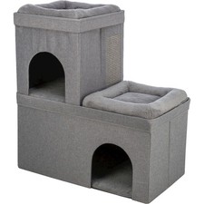 Crazy Cube Stackable Cat Condo with Sisal Scratching Surface, Cozy Hideaway