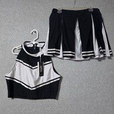 Cheer Leader Costume Sz L Top Mini Skirt Schoolgirls Kids Uniform Dance Outfit