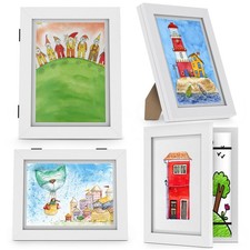 [2-Pack] Kids Art Frames, 8.5x11 Front Openin...