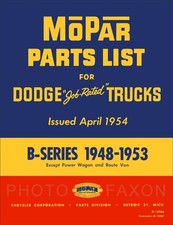 1948-1953 Dodge Pickup and Truck Parts Book B1 B2 B3 B4 1949 1950 1951 1952