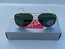 Ray-Ban RB3025 Aviator Classic 55mm Gold Green G15 Lens W3234 Metal Sunglasses
