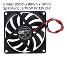 80mm Lüfter Kühler 3.7V 5V 9V 12V 18V 24V DC Gehäuselüfter 2 Pin für PC Computer