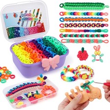 Bracelet Making Kit Arts and Crafts for Girls Ages 8-12, Weaving Loom Bands D...