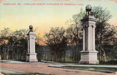 Deering Oaks Park Portland Maine Vtg Postcard I63