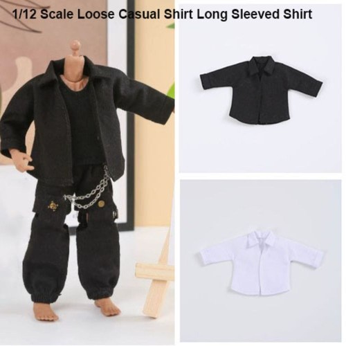 Solid Color 1/12 Scale Casual Shirt for 6'' Figure Doll