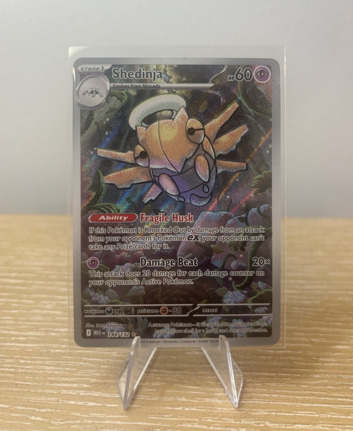 Pokémon TCG Shedinja Me01 Mega Evolution 144/132 English Holo Rare 60HP