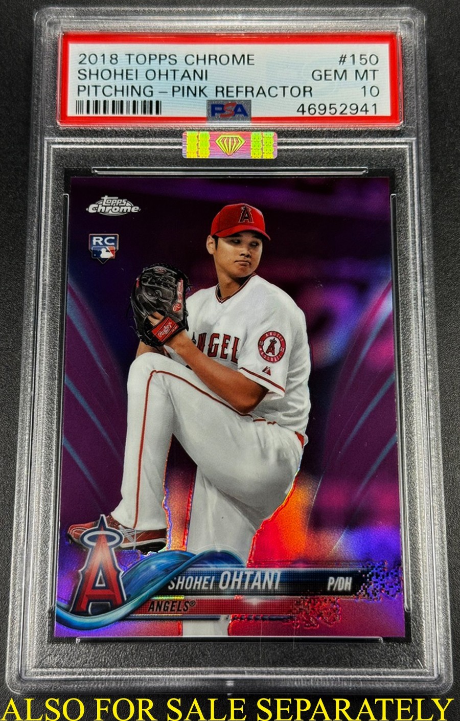 SHOHEI OHTANI 2019 BOWMAN CHROME ANNIVERSARY AUTO /10 PSA 9 MBA GOLD DIAMOND view 17