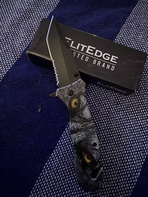 Wolf Stare ElitEdge Liner A/O Folding Knife 3.75'' Stainless Steel Tanto Blade 