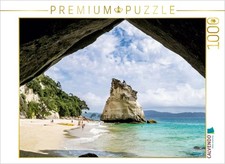 CALVENDO Puzzle Cathedral Cove - Traumbucht auf der Coromandel Peninsula 1000 Te