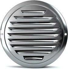4'' Stainless Steel Air Vents, round Louver Grille Vent Cover Wall Ventilation O