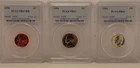Three 1956 PCGS Proof Coins: PR67RD Lincoln Cent, PR67 Nickel & PR66 Silver Dime