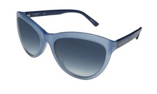 NEW ISAAC MIZRAHI 30223 SUNGLASSES FULL-RIM BLUE WOMENS 57-19-135 CAT EYE