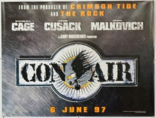Listing image for CON AIR (1997) Original Cinema Quad Film Poster (ADV) Nicolas Cage, John Cusack