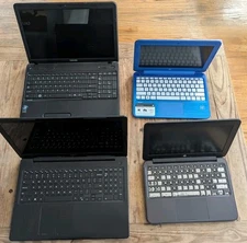 lot of 4 laptops Toshiba Dell Inspiron HP For Parts Untested Laptop Computer 