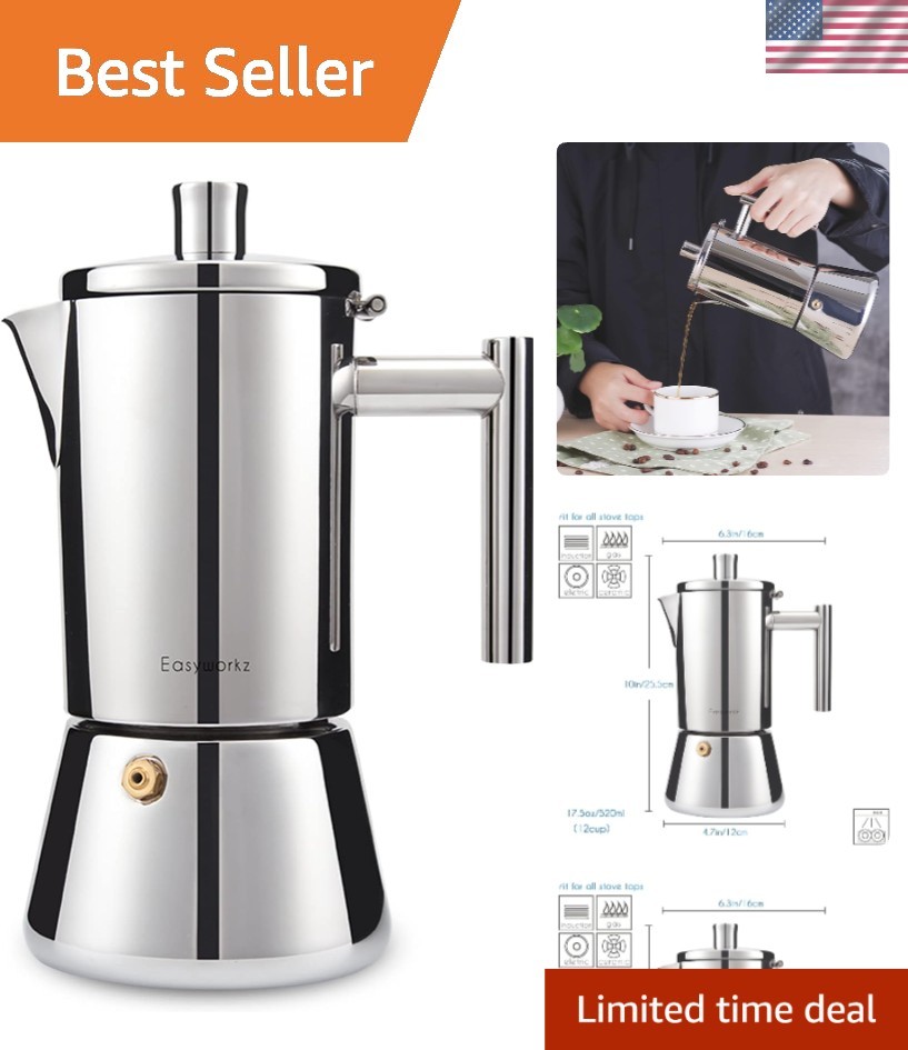- 12-cup Moka Pot For Coffee Aficionados