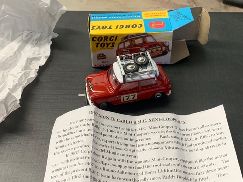 CORGI.1:43.THE WINNING.MONTE CARLO WINNING MINI COOPER S PAPERS MINT & BOXED. - 第 1/15 張圖片