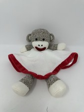 Baby Starters 12" x 12" Stuffed Plush Sock Monkey Baby Security Blanket Lovey