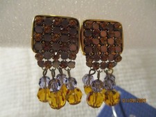 Superbes Clips Swarovski - Avec Boîte Boucles d'oreilles strass