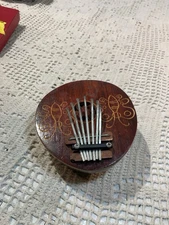 7 Key Karimba Kalimba Thumb Piano Carved Light Coconut Handmade Fairtrade