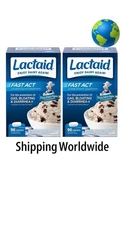 Lactaid Fast Act 96 Caplets (2 Pack) – Lactose Intolerance Relief, Travel Size