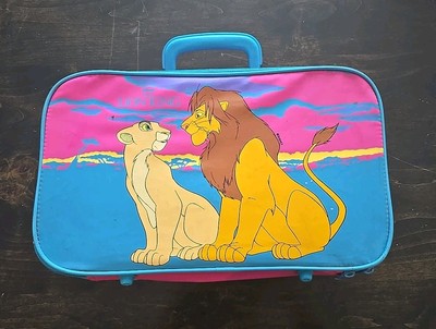 Vtg Disney Lion King Kid s Nylon Suitcase 90's In Good Condition Free Ship Pink