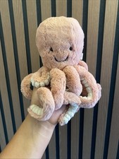 Jellycat Odell Octopus Dusty Pink Plush Soft Retired 8  