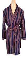 1970s Vintage Women's Striped Velour Robe from Kmart, Size Small, 34  36 Bust
