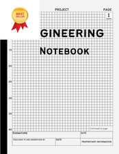 Engineering Notebook: 160 Pages Grid Format, Engineer Lab Quadrille Graph...