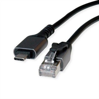 12.99.1166 VALUE Konverterkabel USB3.2 Typ C RJ45 Gigabit Eth. FTP ST/ST Dig ~D~