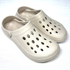 Clogs Garden Shoes Womens Sandals Water Slip On Size S 7/8 Casual Beige Foam EUC