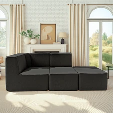 Modular Sectional Sofa Couches L-Shape Couch 3 Seat Modular Sofa， Cloud Couch