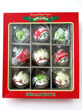 Radko Shiny Brite Blown Glass Ornaments Set of 9 New