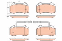 Bremsbelagsatz Scheibenbremse TRW GDB2045 FüR Alfa Abarth Punto Mito EVO 955 199