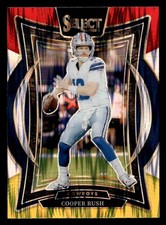 Cooper Rush 2024 Select Yellow & Red Prizm Shock Card #22 Dallas Cowboys